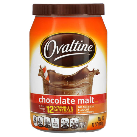 Ovaltine, Chocolate Malt Mix, 12 oz (340 g) - Supply Center USA