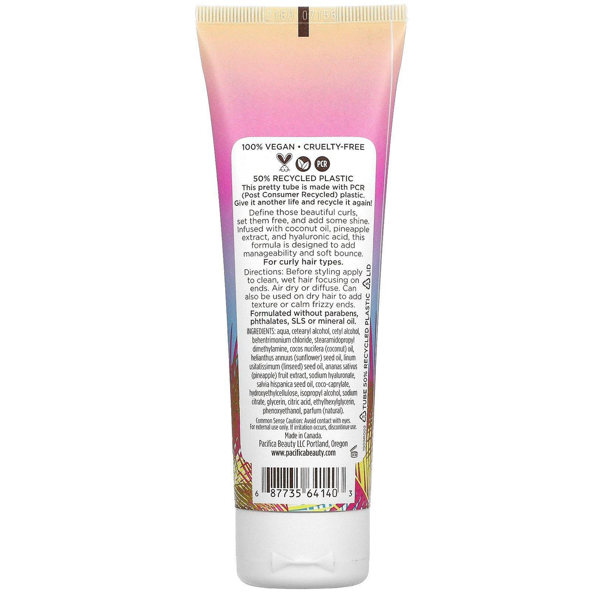 Pacifica, Pineapple Swirl, Curl Defining Cream, 4 fl oz (118 ml) - Supply Center USA