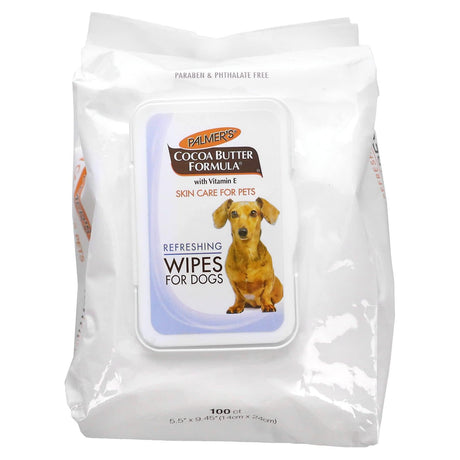 Palmer's for Pets, Coconut Butter Formula with Vitamin E, Refreshing Wipes For Dogs, 100 Wipes - Supply Center USA