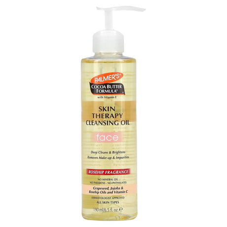 Palmers, Cocoa Butter Formula with Vitamin E, Skin Therapy Cleansing Oil, Face, Rosehip, 6.5 fl oz (190 ml) - Supply Center USA