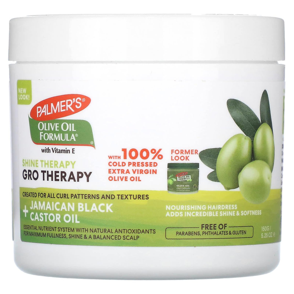 Palmers, Olive Oil Formula with Vitamin E, Shine Therapy Gro Therapy, 5.25 oz (150 g) - Supply Center USA