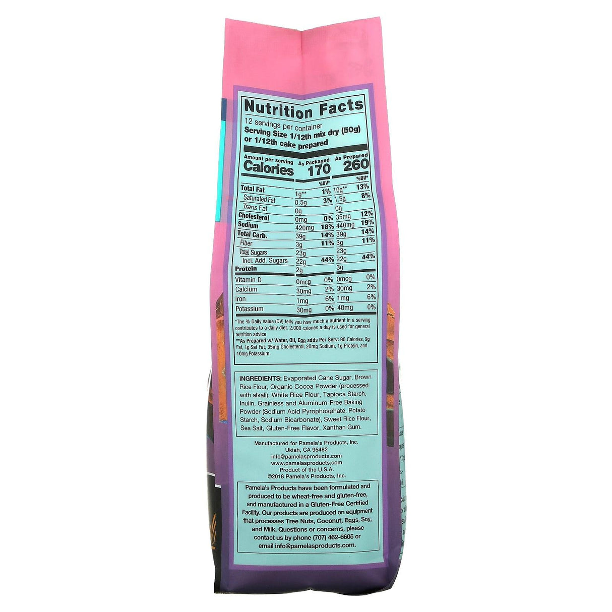 Pamela's Products, Chocolate Cake Mix, 21 oz (595 g) - Supply Center USA