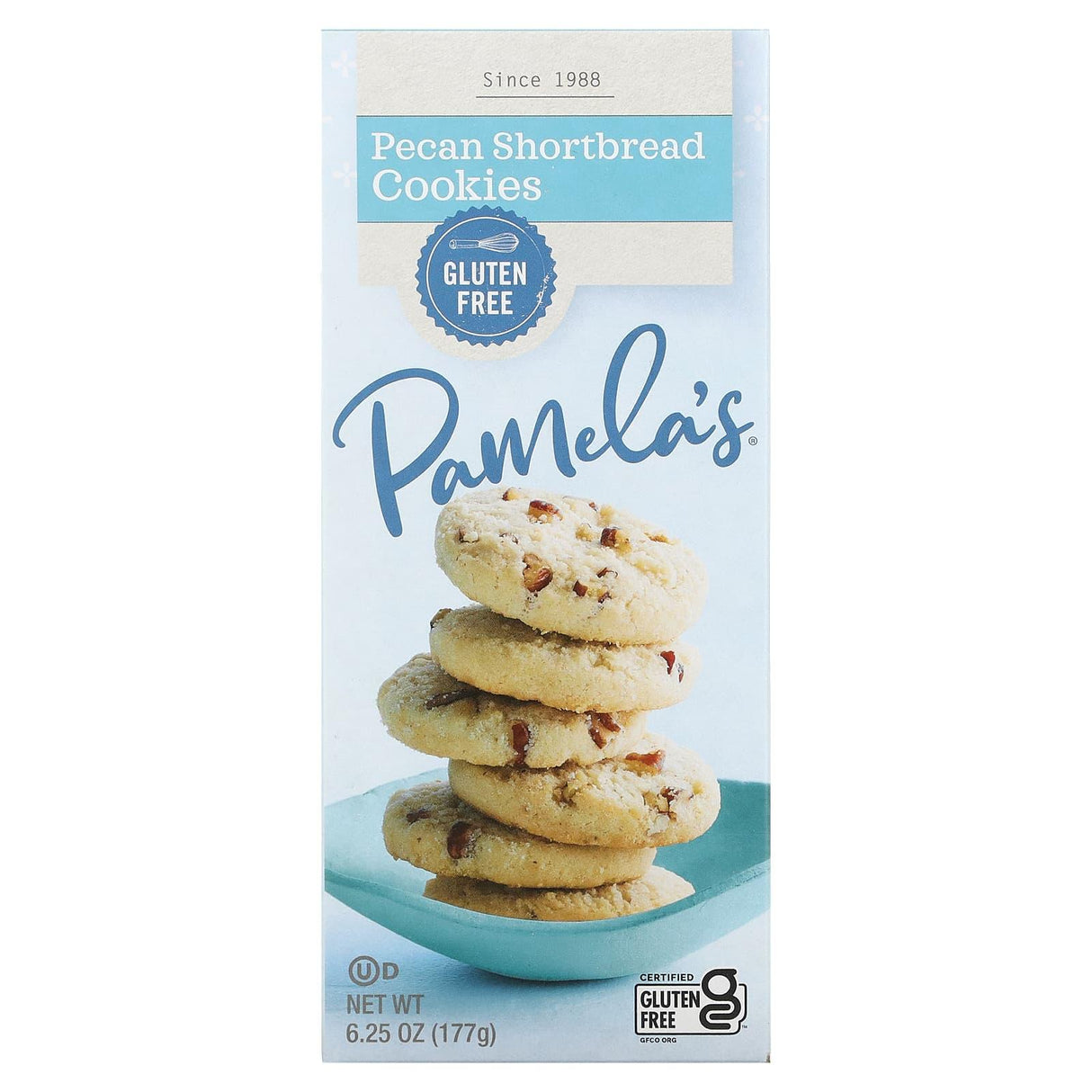 Pamela's Products, Shortbread Cookies, Pecan, 6.25 oz (177 g) - Supply Center USA