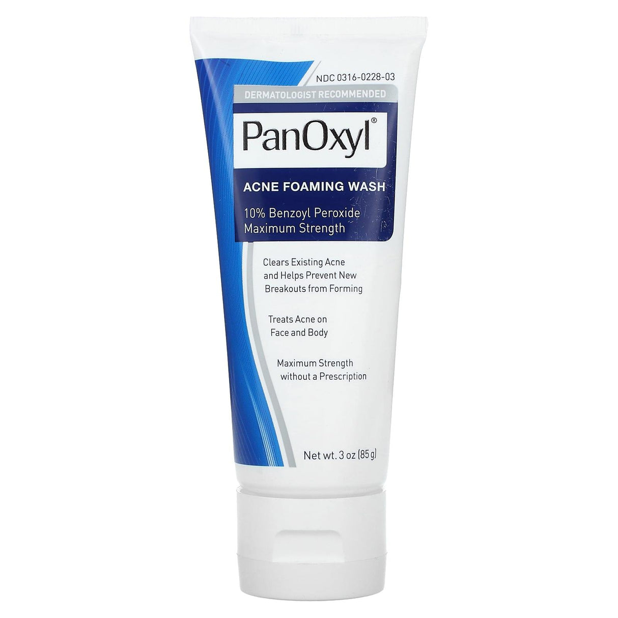 PanOxyl, Acne Foaming Wash, 10% Benzoyl Peroxide, Maximum Strength, 3 oz (85 g) - Supply Center USA