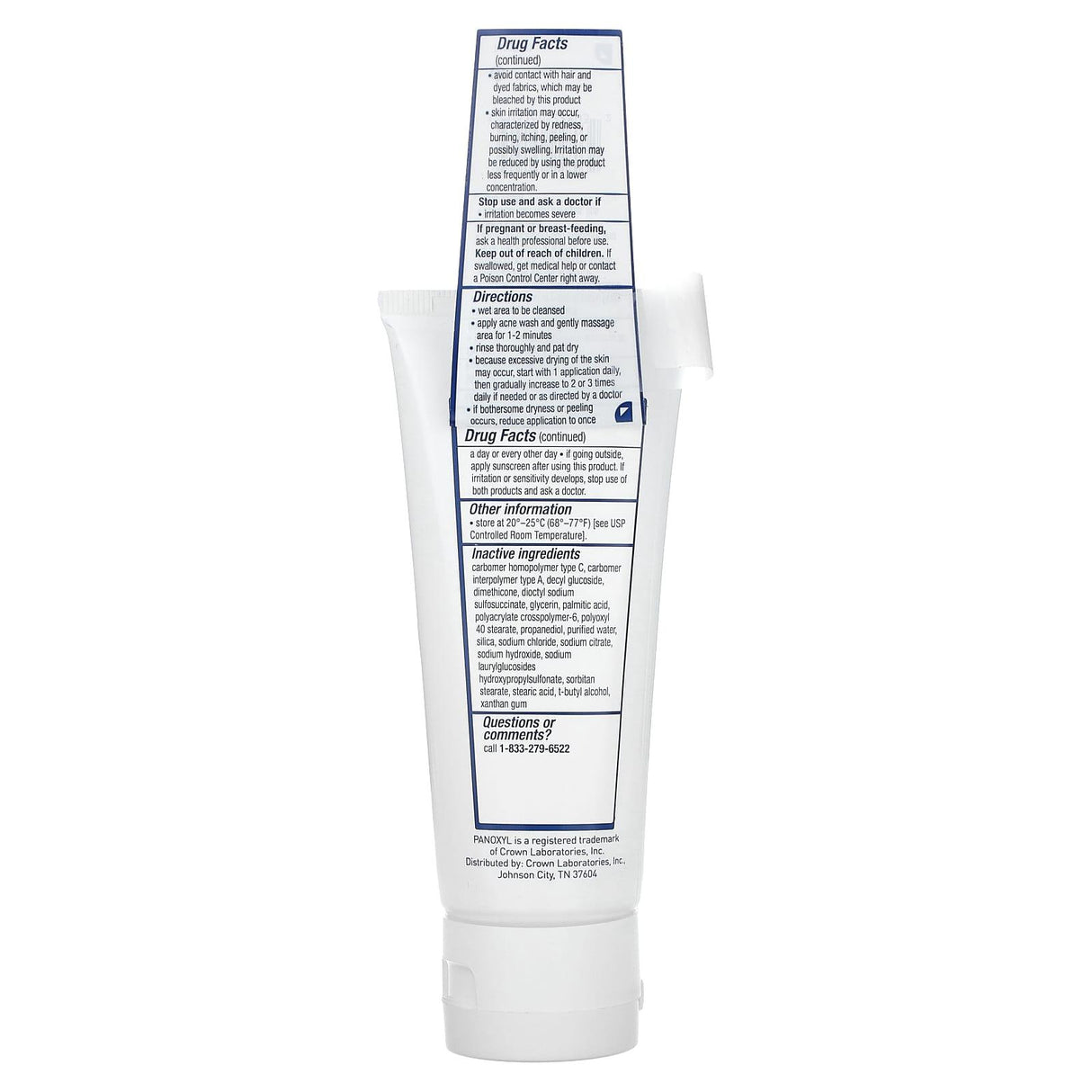 PanOxyl, Acne Foaming Wash, 10% Benzoyl Peroxide, Maximum Strength, 3 oz (85 g) - Supply Center USA