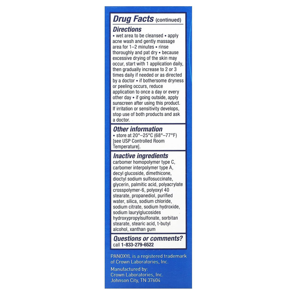 PanOxyl, Acne Foaming Wash, Maximum Strength, 1 oz (28 g) - Supply Center USA