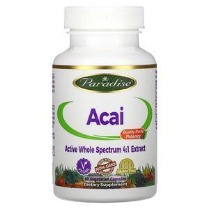 Paradise Herbs, Acai, 60 Vegetarian Capsules - Supply Center USA