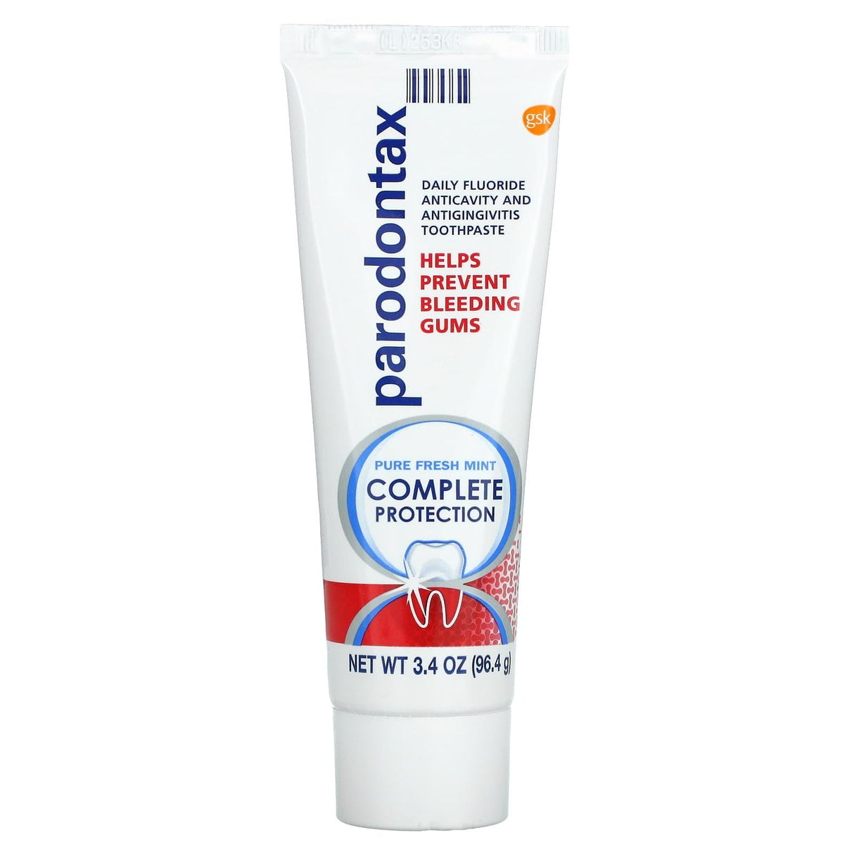 Parodontax, Daily Fluoride Anticavity And Antigingivitis Toothpaste, Complete Protection, Pure Fresh Mint, 3.4 oz (96.4 g) - Supply Center USA