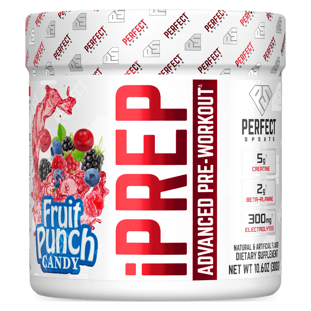 Perfect Sports, iPrep, Advanced Pre-Workout, Fruit Punch Candy, 10.6 oz (300 g) - Supply Center USA