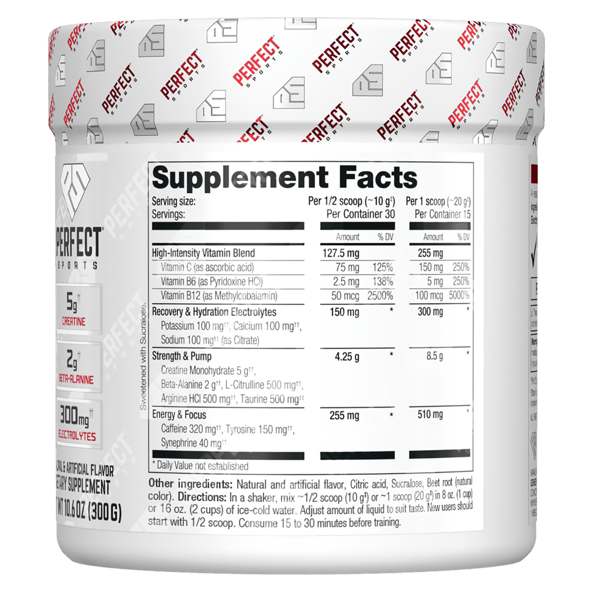 Perfect Sports, iPrep, Advanced Pre-Workout, Fruit Punch Candy, 10.6 oz (300 g) - Supply Center USA