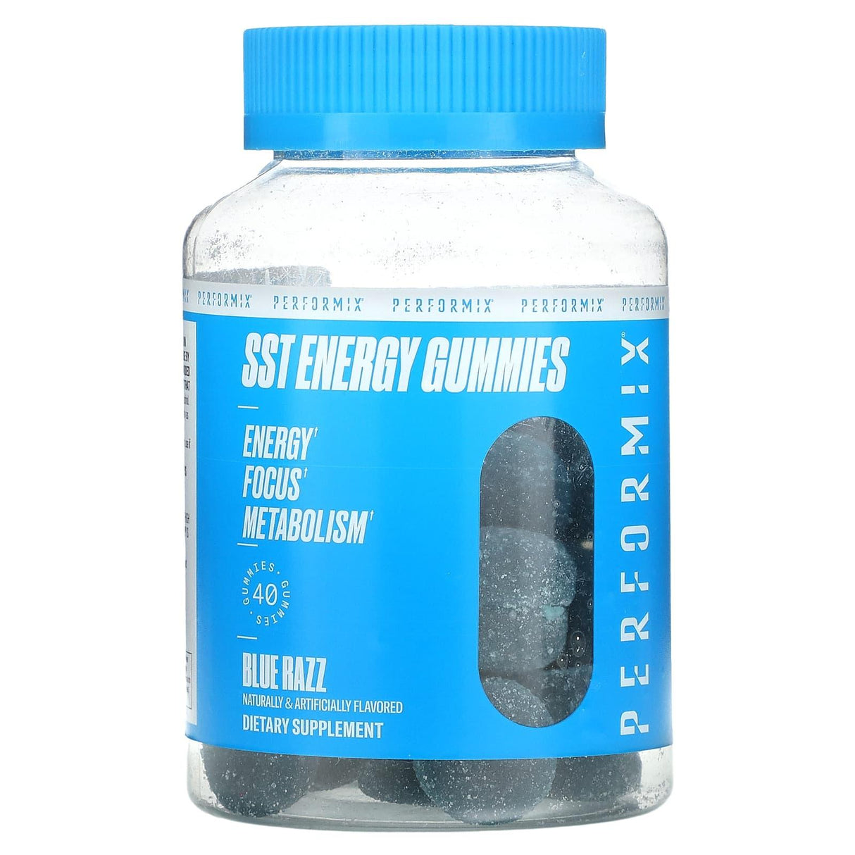 Performix, SST Energy Gummies, Blue Razz, 40 Gummies - Supply Center USA