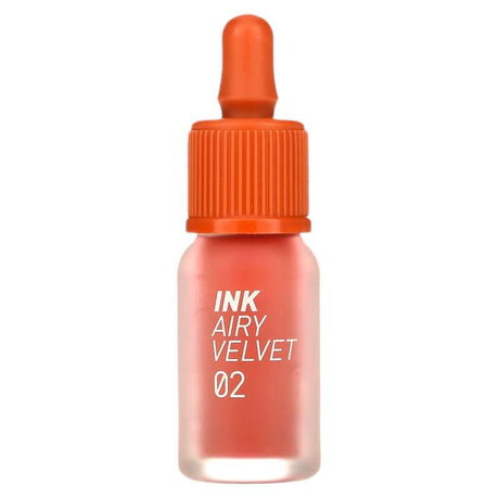 Peripera, Ink Airy Velvet Lip Tint, 02 Selfie Orange Brown, 0.14 oz (4 g) - Supply Center USA