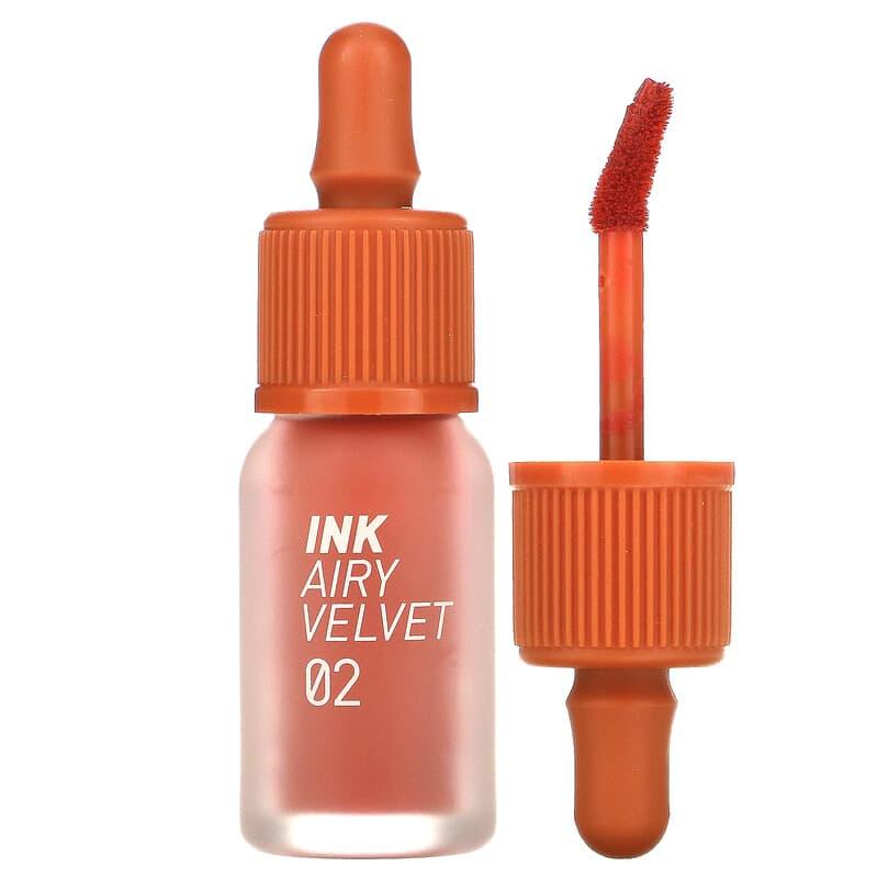 Peripera, Ink Airy Velvet Lip Tint, 03 Cartoon Coral, 0.14 oz (4 g) - Supply Center USA
