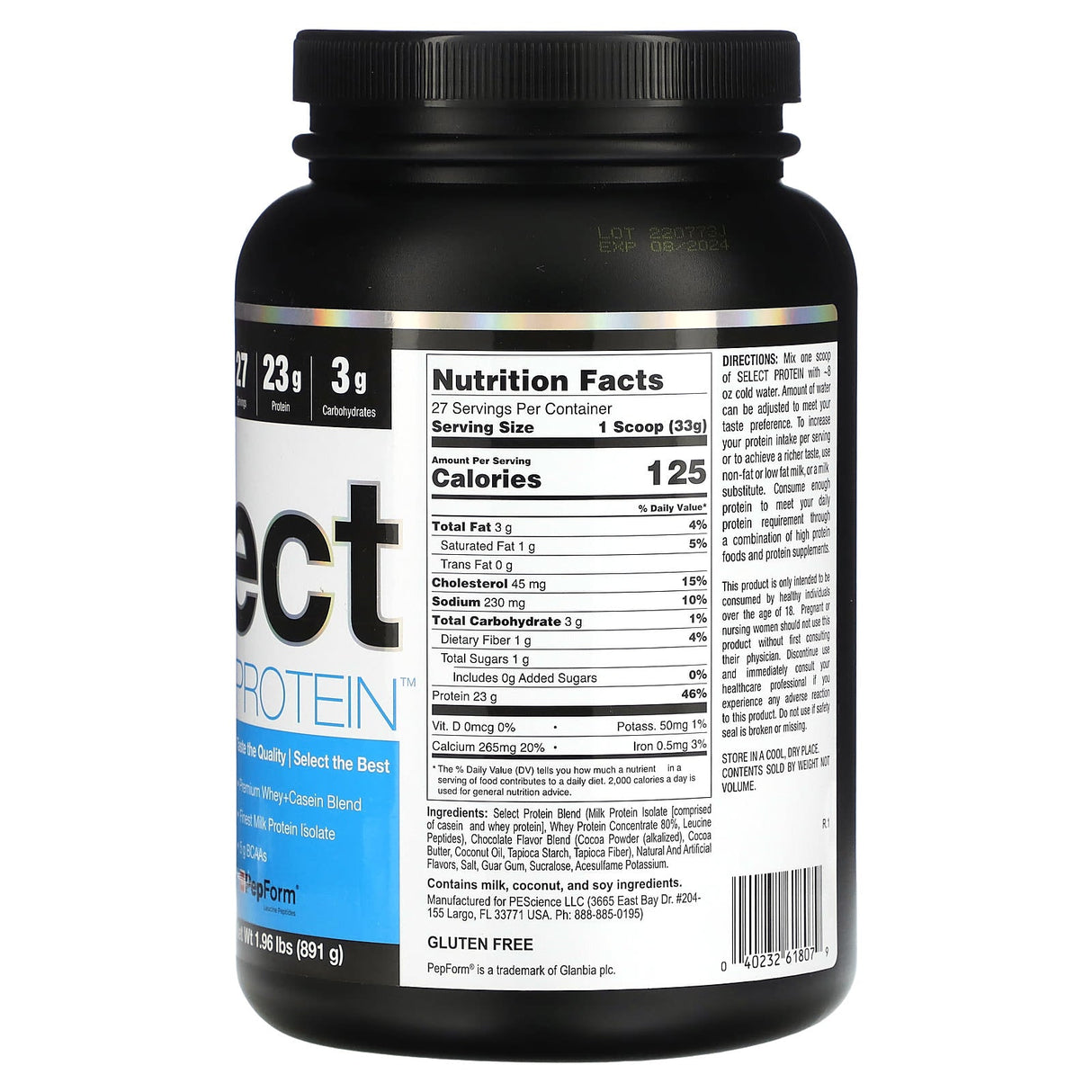 PEScience, Select Protein, Amazing Chocolate Truffle, 1.96 lbs (891 g) - Supply Center USA