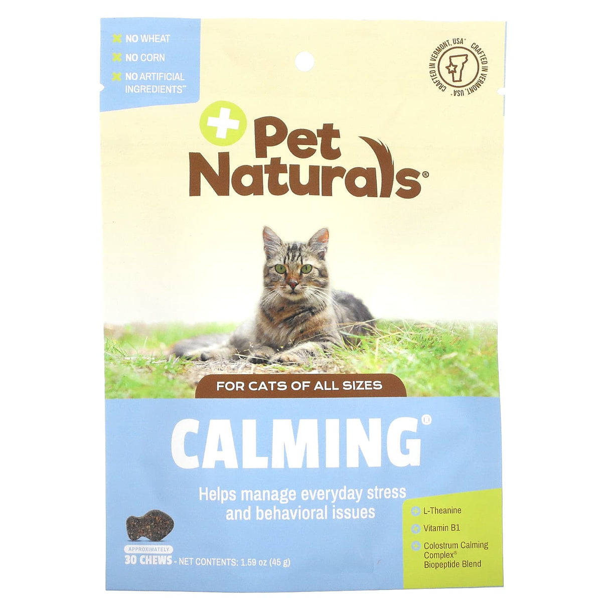 Pet Naturals, Calming, For Cats, All Sizes, 30 Chews, 1.59 oz (45 g) - Supply Center USA