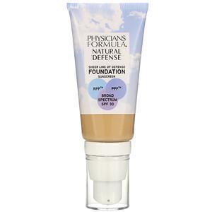 Physicians Formula, Natural Defense Foundation, SPF 30, Medium, 1 fl oz (30 ml) - Supply Center USA