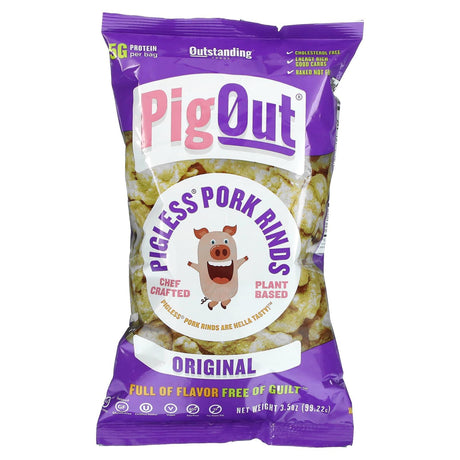 Pigout, Pigless Pork Rinds, Original, 3.5 oz (99.22 g) - Supply Center USA