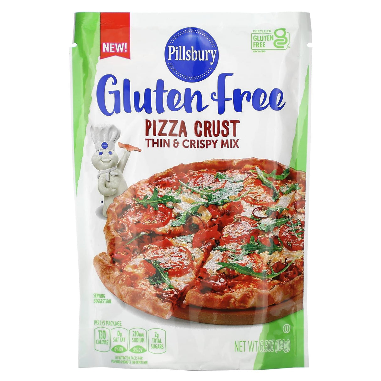 Pillsbury, Pizza Crust, Thin & Crispy Mix, Gluten Free , 6.5 oz (184 g) - Supply Center USA