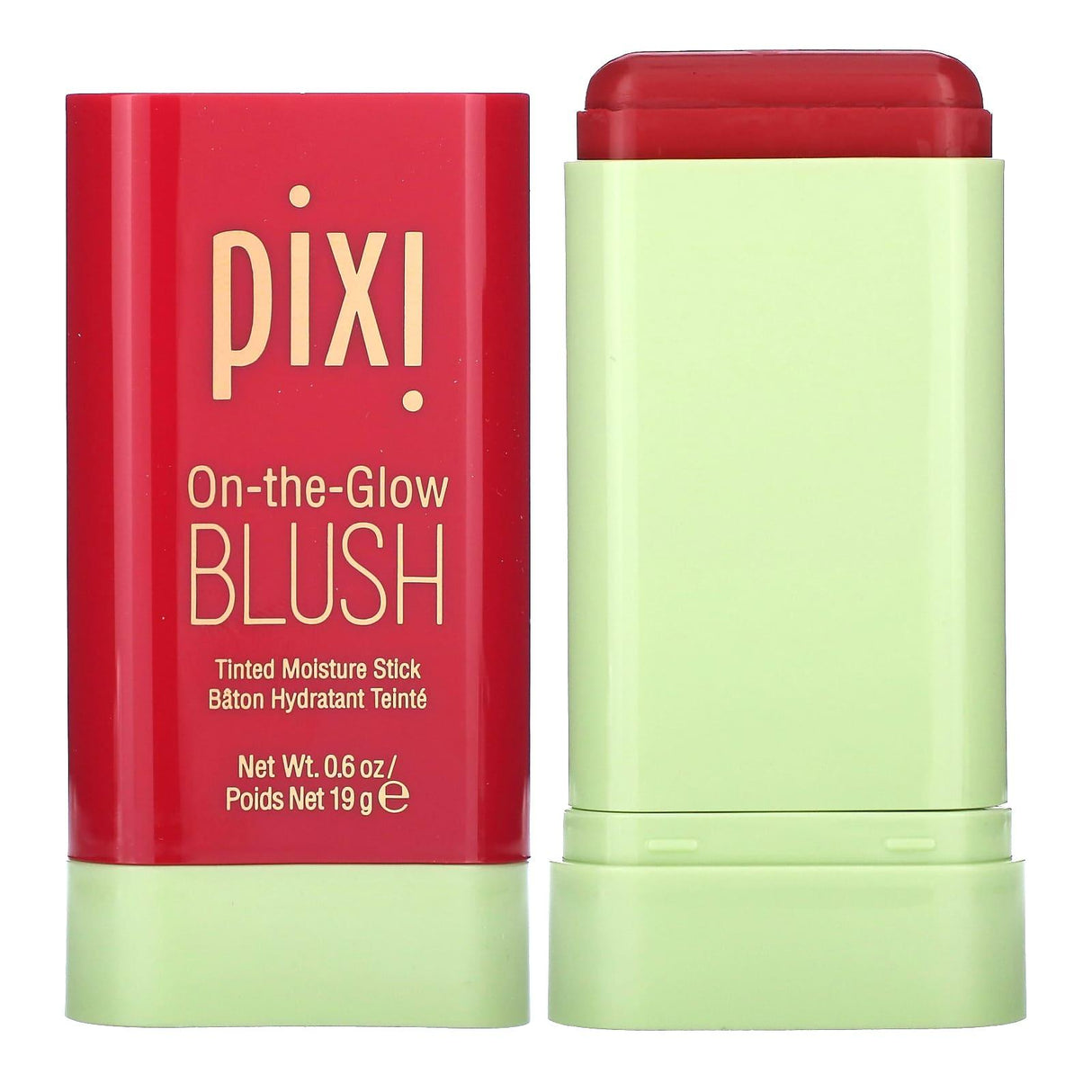 Pixi Beauty, On-the-Go Blush, Tinted Moisture Stick, Ruby, 0.6 oz (19 g) - Supply Center USA