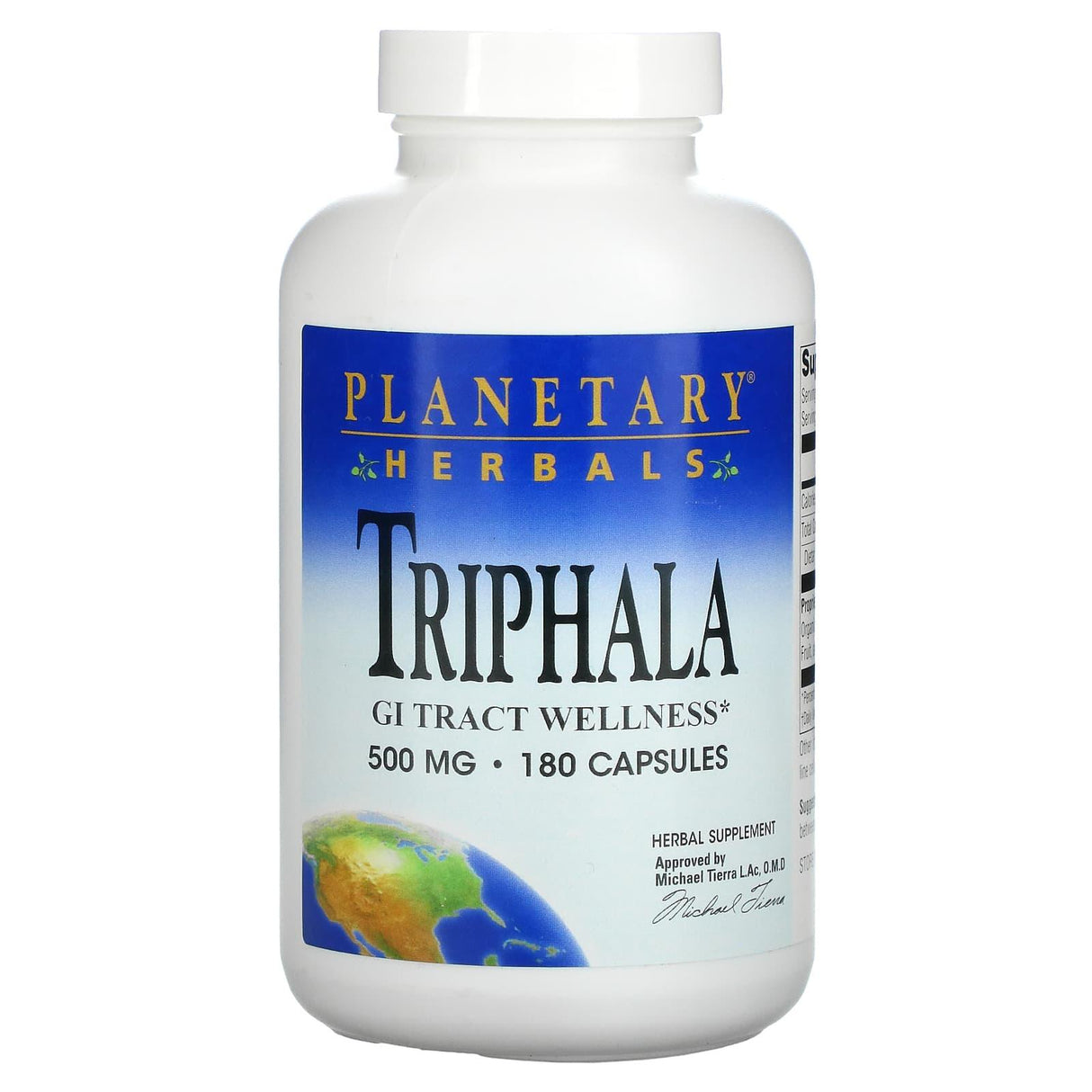 Planetary Herbals, Triphala, GI Tract Wellness, 500 mg, 180 Capsules - Supply Center USA