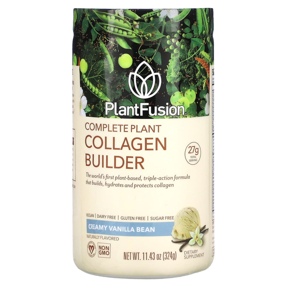PlantFusion, Complete Plant Collagen Builder, Rich Chocolate, 11.43 oz (324 g) - Supply Center USA