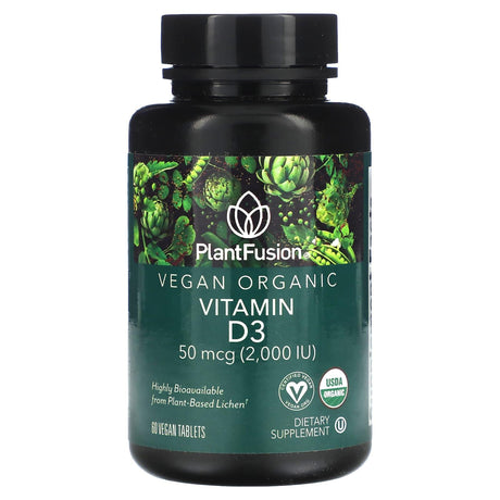 PlantFusion, Vitamin D3, 50 mcg (2,000 IU), 60 Vegan Tablets - Supply Center USA