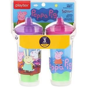 Playtex Baby, Sipsters, Peppa Pig, 12+ Months, 2 Cups, 9 oz (266 ml) Each - Supply Center USA