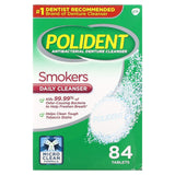 Polident, Antibacterial Denture Cleanser, Smokers Daily Cleanser, 84 Tablets - Supply Center USA