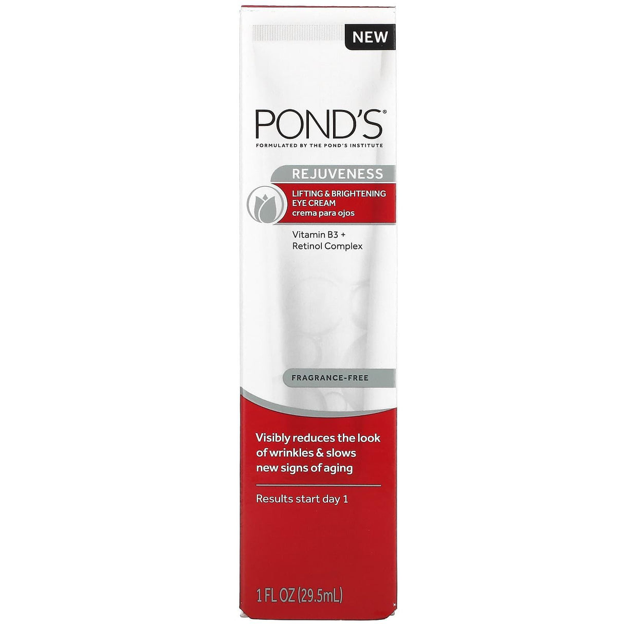Pond's, Rejuveness, Lifting & Brightening Eye Cream, Fragrance Free, 1 fl oz (29.5 ml) - Supply Center USA