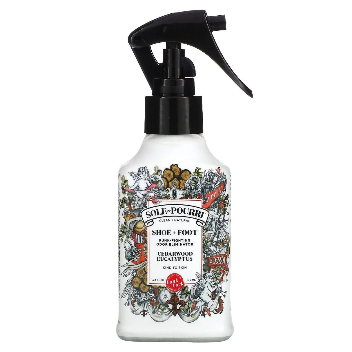 Poo-Pourri, Sole-Pourri, Shoe+ Foot, Funk-Fighting Odor Eliminator, Cedarwood Eucalyptus, 3.4 fl oz (100 ml) - Supply Center USA