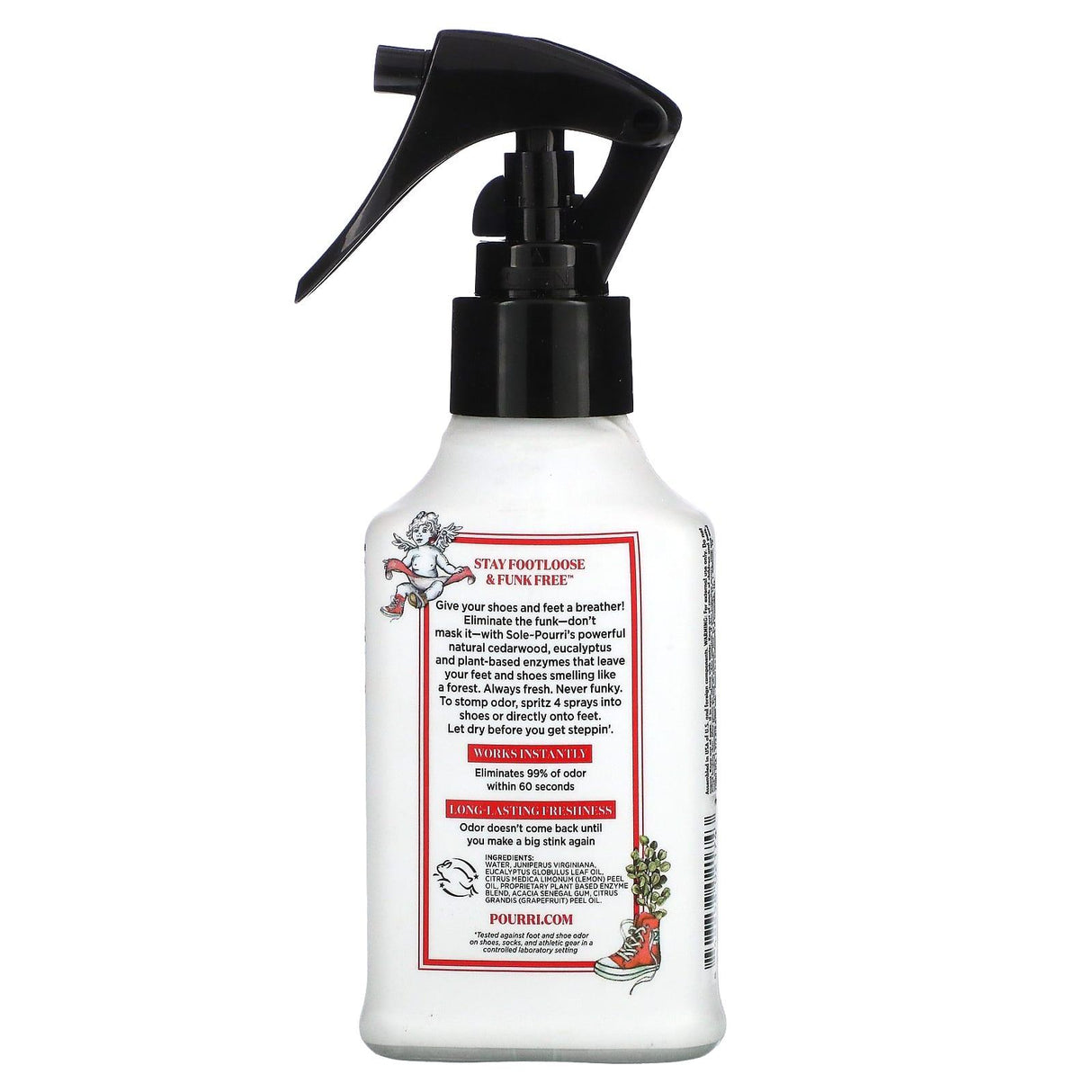 Poo-Pourri, Sole-Pourri, Shoe+ Foot, Funk-Fighting Odor Eliminator, Cedarwood Eucalyptus, 3.4 fl oz (100 ml) - Supply Center USA