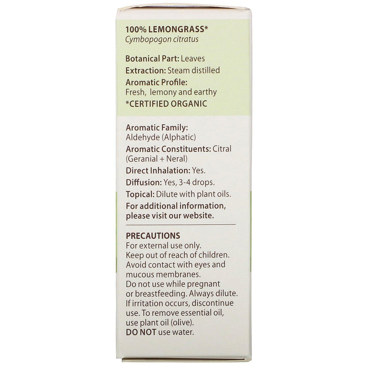 Pranarom, Essential Oil, Lemongrass, .17 fl oz (5 ml) - Supply Center USA