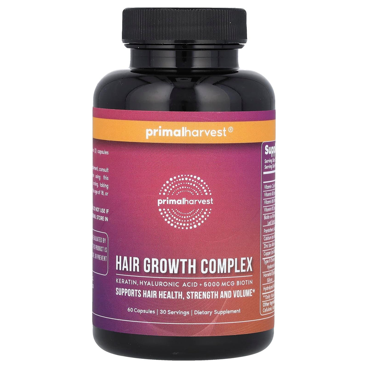 Primal Harvest, Hair Growth Complex, 60 Capsules - Supply Center USA
