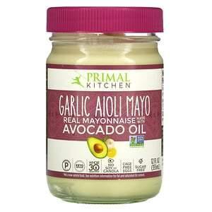 Primal Kitchen, Garlic Aioli Mayo, Real Mayonnaise Made with Avocado Oil, 12 fl oz (355 ml) - Supply Center USA