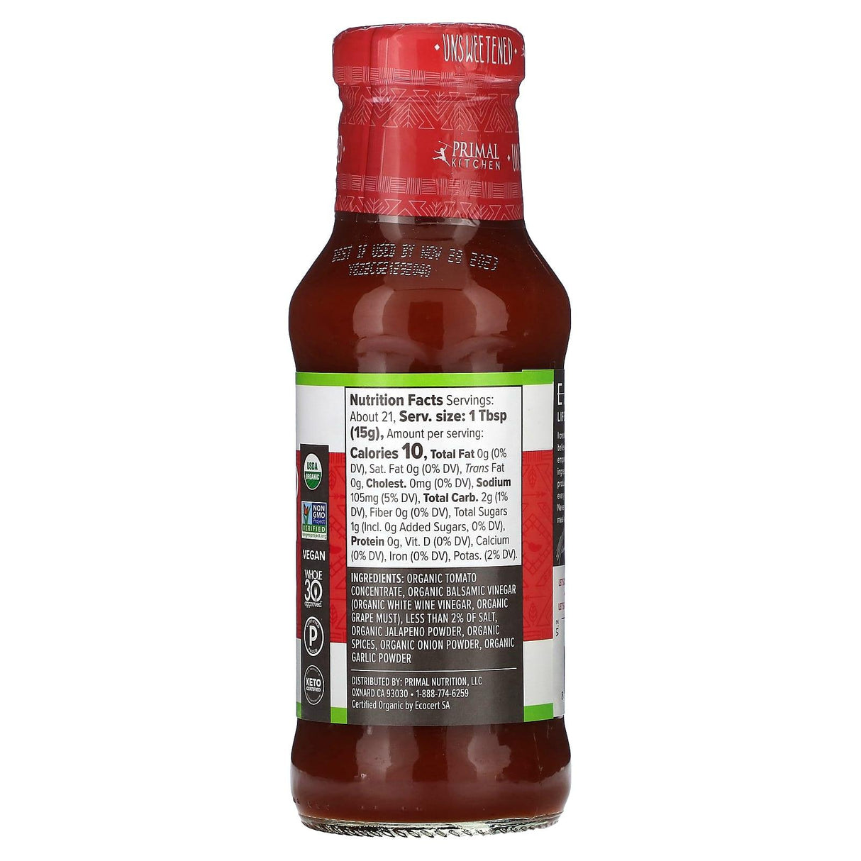 Primal Kitchen, Spicy Ketchup, Organic & Unsweetened, 11.3 oz (320 g) - Supply Center USA