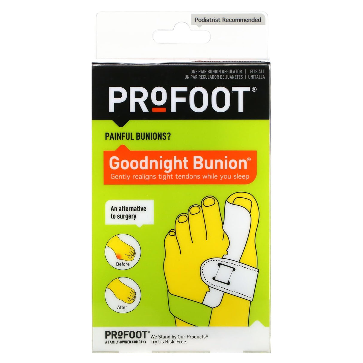 Profoot, Goodnight Bunion, Bunion Regulator, 1 Pair - Supply Center USA