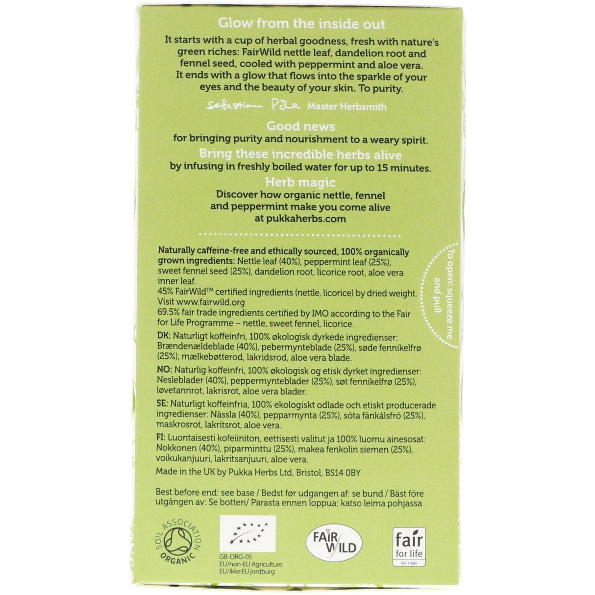 Pukka Herbs, Cleanse Herbal Tea, Caffeine Free, 20 Sachets, 1.27 oz (36 g) - Supply Center USA