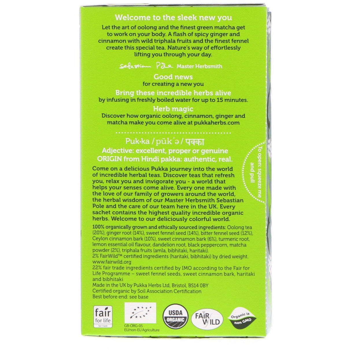 Pukka Herbs, Lean Matcha Green, 20 Herbal Tea Sachets, 1.05 oz (30 g) - Supply Center USA