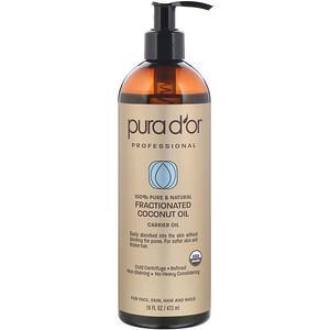 Pura D'or, Professional, Fractionated Coconut Oil, 16 fl oz (473 ml) - Supply Center USA