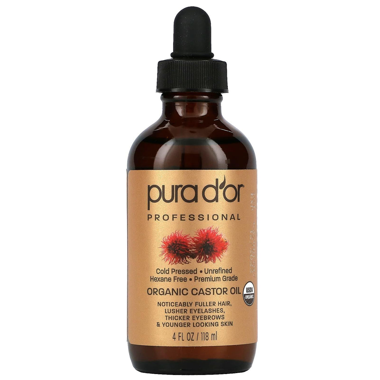 Pura D'or, Professional, Organic Rosehip Seed Oil, 4 fl oz (118 ml) - Supply Center USA