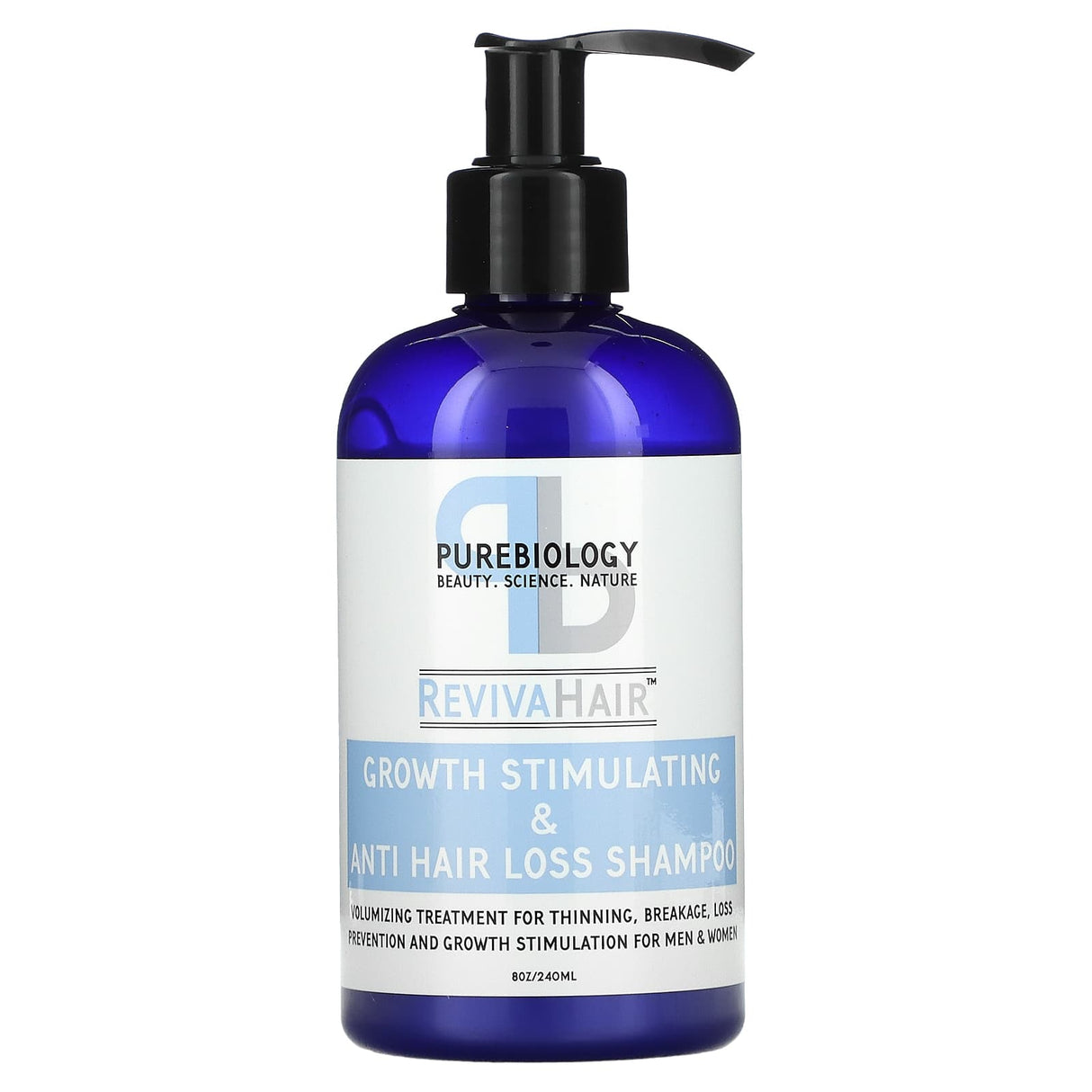 Pure Biology, RevivaHair, Growth Stimulating & Anti-Hair Loss Shampoo, 8 oz (240 ml) - Supply Center USA