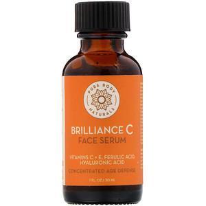 Pure Body Naturals, Brilliance C Face Serum, 1 fl oz (30 ml) - Supply Center USA