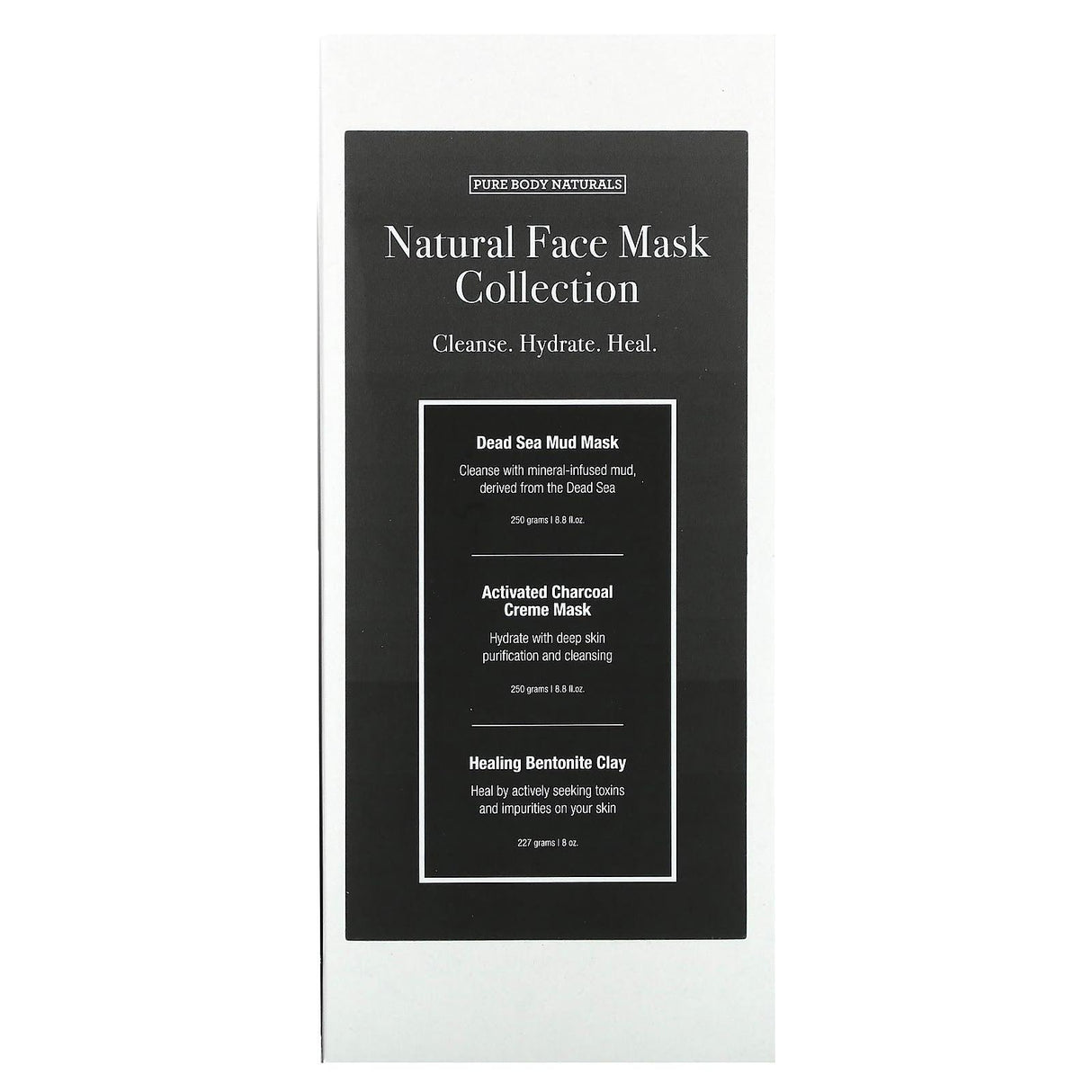 Pure Body Naturals, Natural Face Beauty Mask Collection, 3 Piece Set - Supply Center USA
