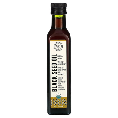 Pure Indian Foods, Organic Cold Pressed Virgin Black Seed Oil, 250 ml - Supply Center USA