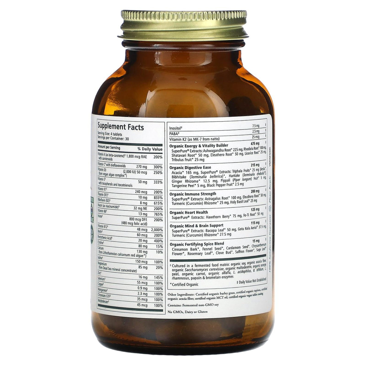 Pure Synergy, Vita-Min-Herb, Men's Multivitamin, 120 Tablets - Supply Center USA