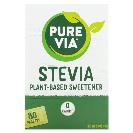 Pure Via, Stevia, 80 Packets, 2.8 oz (80 g) - Supply Center USA