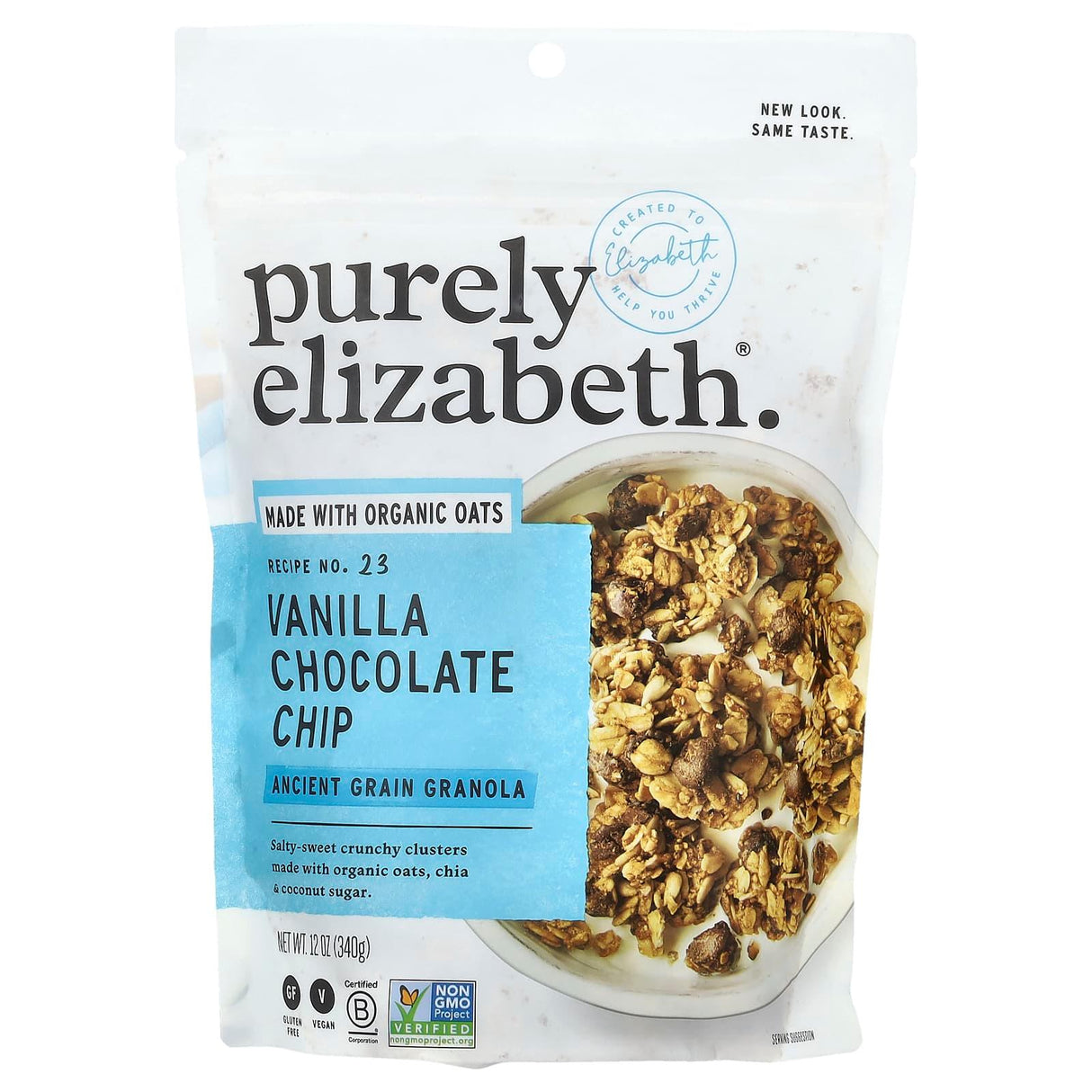 Purely Elizabeth, Ancient Grain Granola, Vanilla Chocolate Chip, 12 oz (340 g) - Supply Center USA