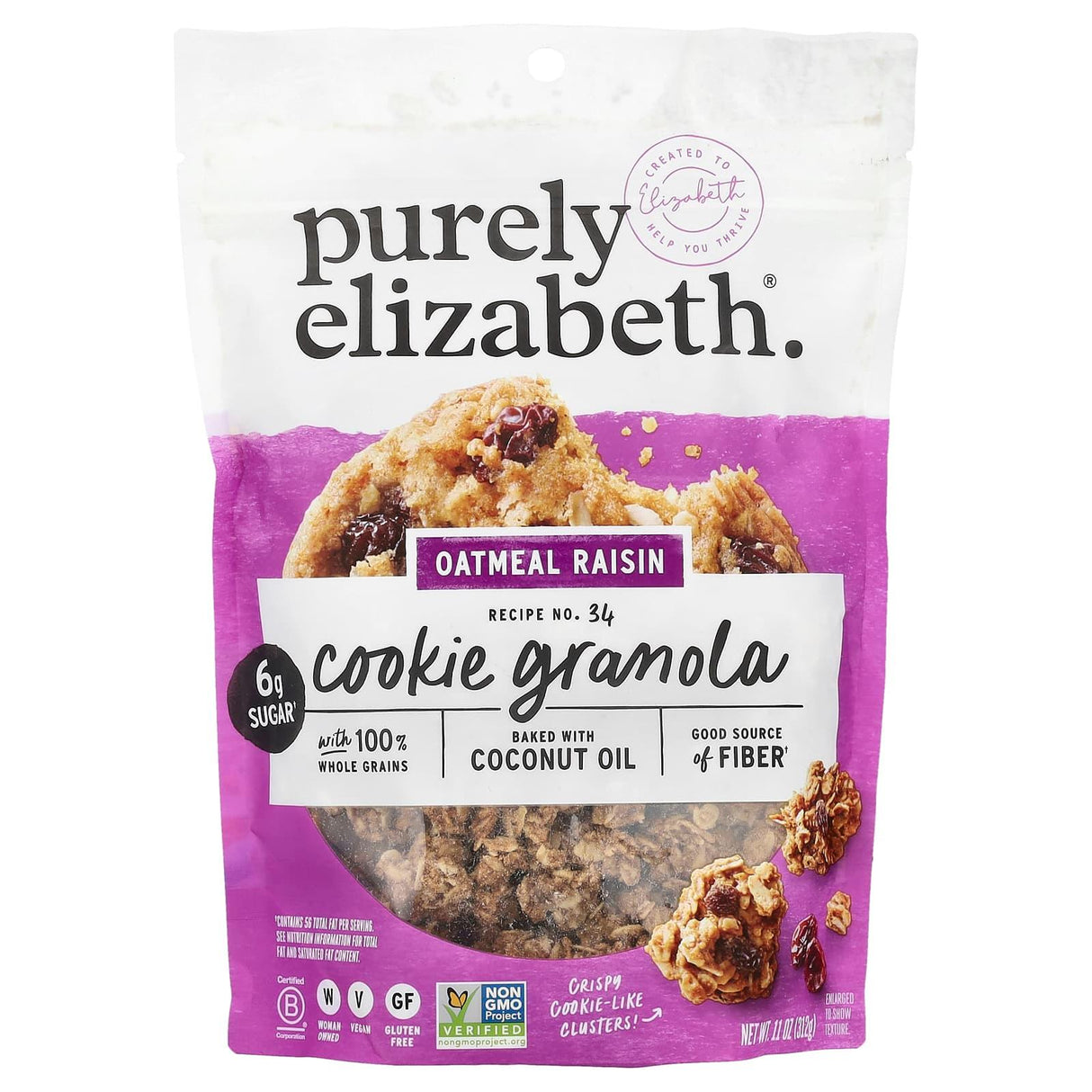 Purely Elizabeth, Cookie Granola, Oatmeal Raisin, 11 oz (312 g) - Supply Center USA