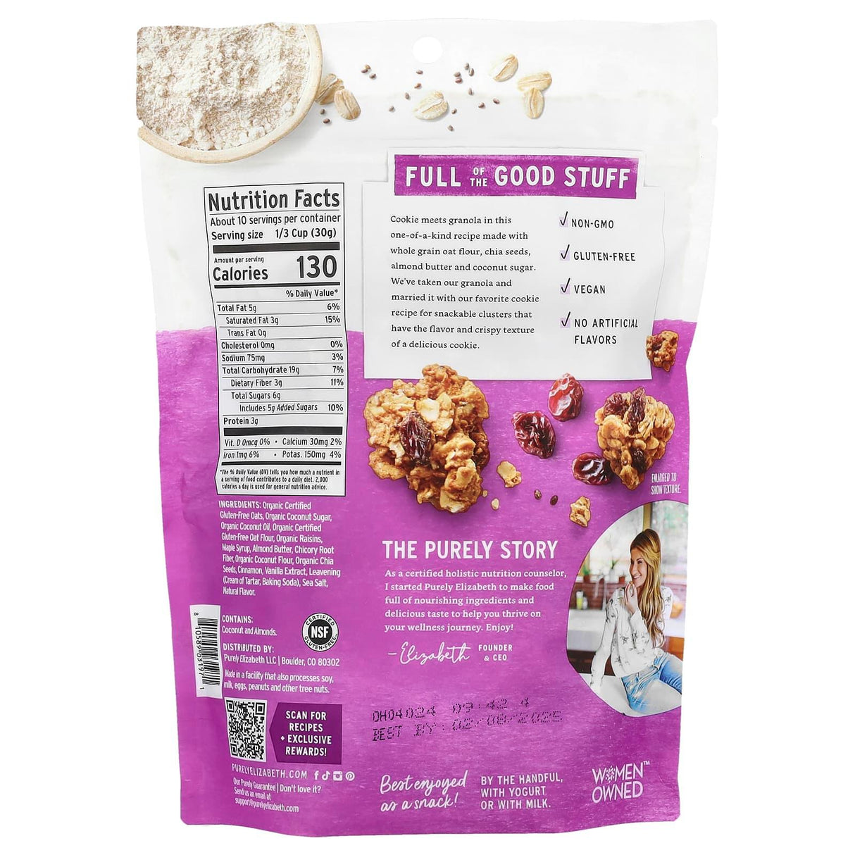 Purely Elizabeth, Cookie Granola, Oatmeal Raisin, 11 oz (312 g) - Supply Center USA
