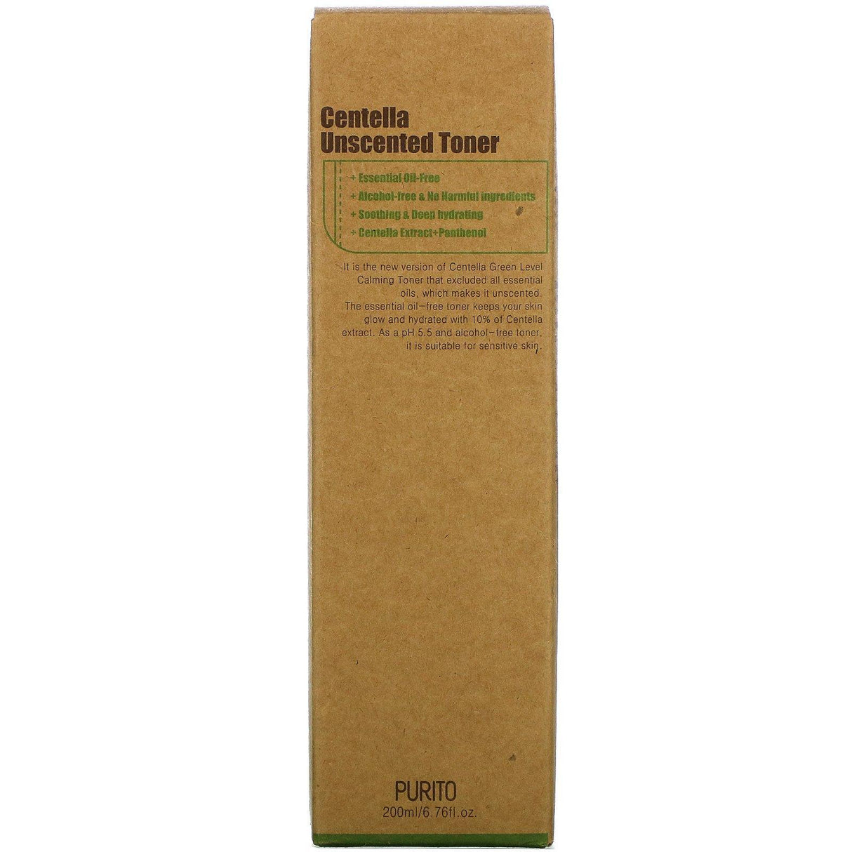 Purito, Centella Unscented Toner, 6.76 fl oz (200 ml) - Supply Center USA